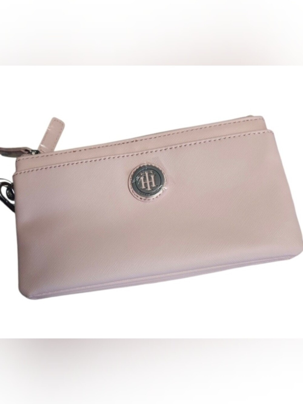 Tommy Hilfiger NWT Light Pink Saffiano Wallet with Logo Medallion MSRP$78